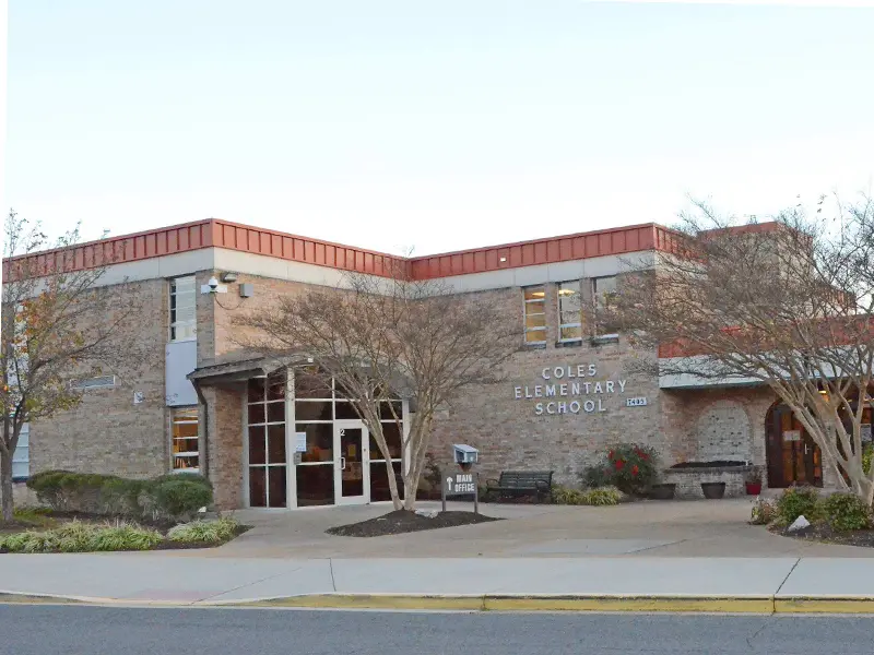 Coles Elementary School building entrance